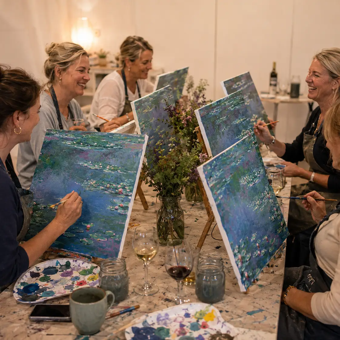 Monets Garden Painting class