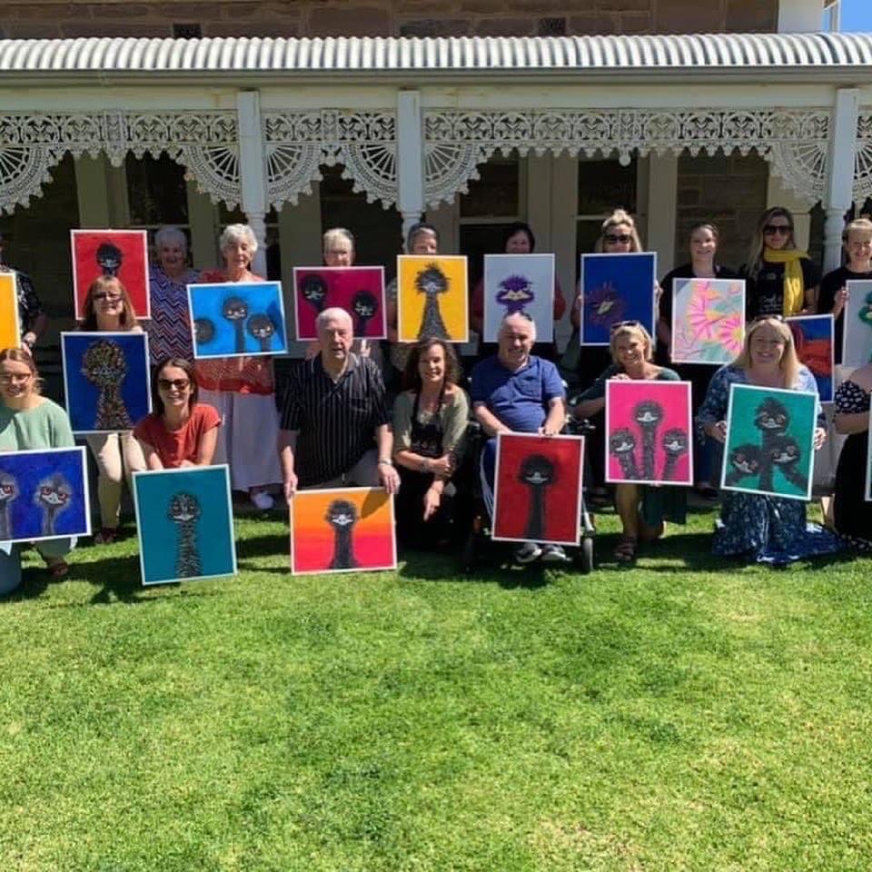 Emu paitings group shot