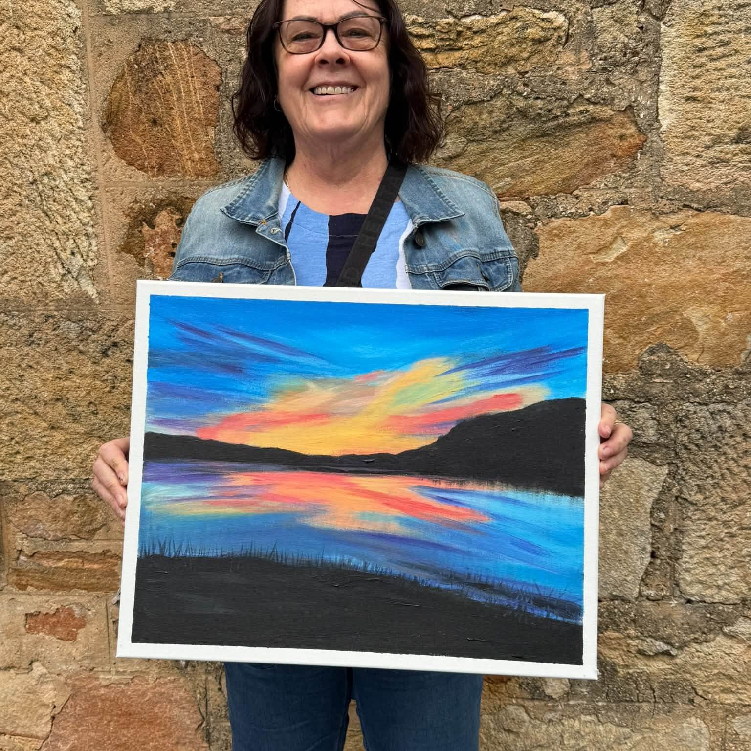 sunset painting