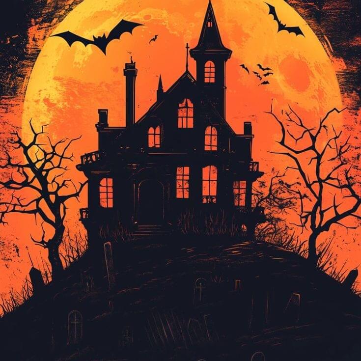 spooky haunted house