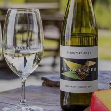 Thorn-Clarke Wines grazing platter and wine glasses